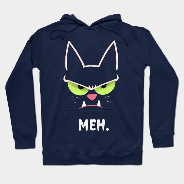 Sarcastic Funny Angry Cat MEH Halloween Costume Gift Hoodie by heidiki.png
